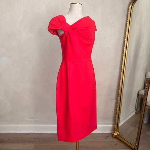 Women's Vintage Valentino Hot Pink Sheath Dress with Shouder Bow sz 6 -  threedaughtersproperties.com
